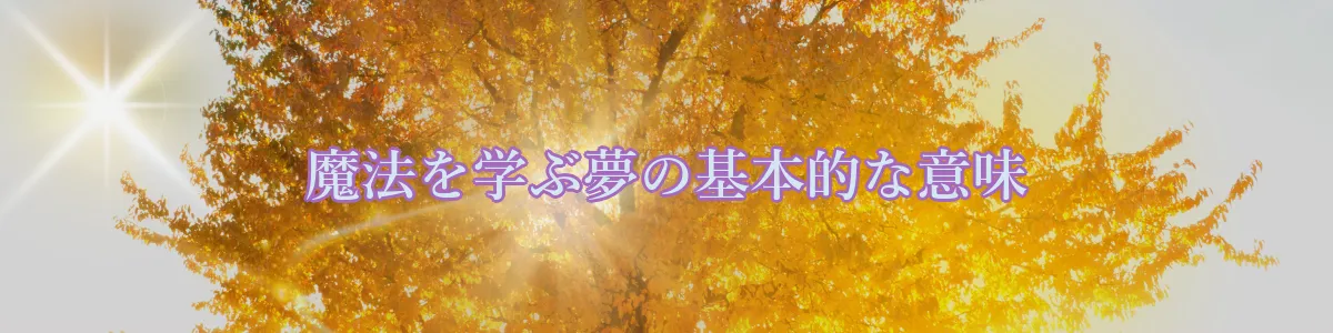魔法を学ぶ夢の基本的な意味