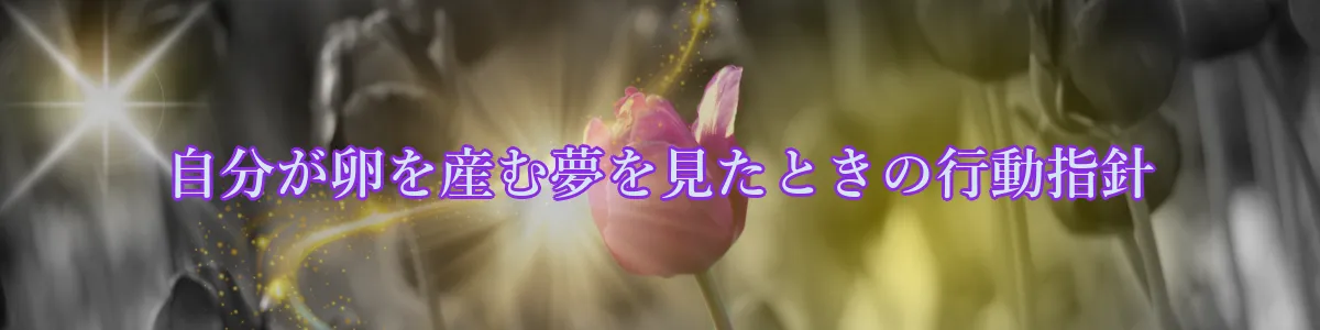 自分が卵を産む夢を見たときの行動指針