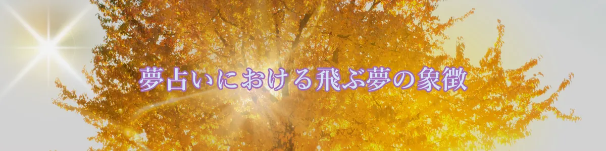夢占いにおける飛ぶ夢の象徴