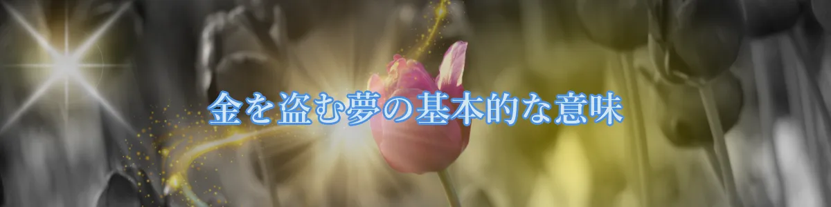 金を盗む夢の基本的な意味
